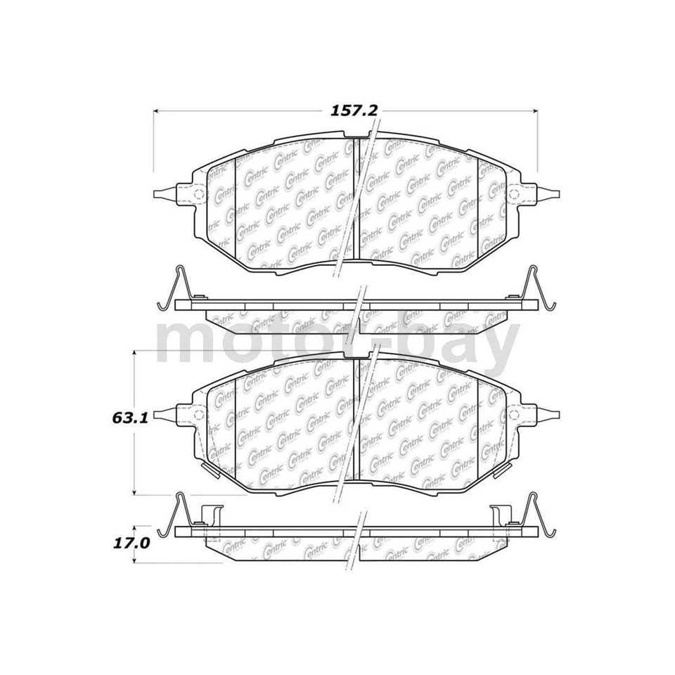Front and Rear Ceramic Brake Pads For Subaru WRX 2019 2018 2017 2016 2015 - Image 2 of 4