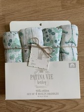 NEW Patina Vie Baby Set of 4 Muslin Swaddles