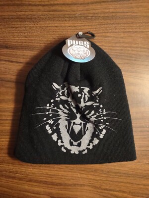 Pugs Winter Slouch Beanie Ski Knit Hat Panther NWT