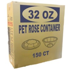 150 Pack Plastic Salad Bowl 32 Oz Disposable Salad Container With Airtight Lids