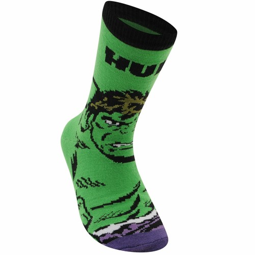 Marvel 3 Pack Crew Socks Childrens Boys Novelty Stamp - Picture 3 of 6