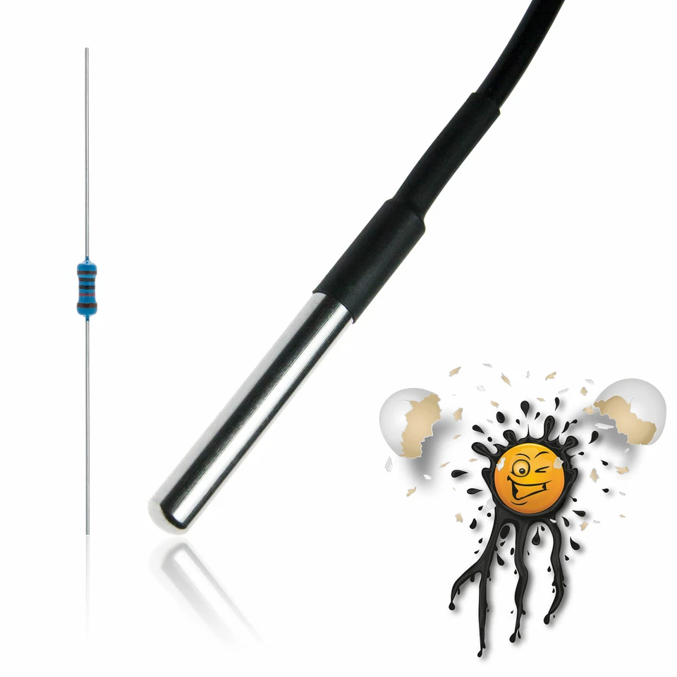 DIGITAL DS18B20 Temperatur Sensor Messsonde Probe 1-Wire 1-3 Meter 4,7KΩ ESP8266 Arduino
