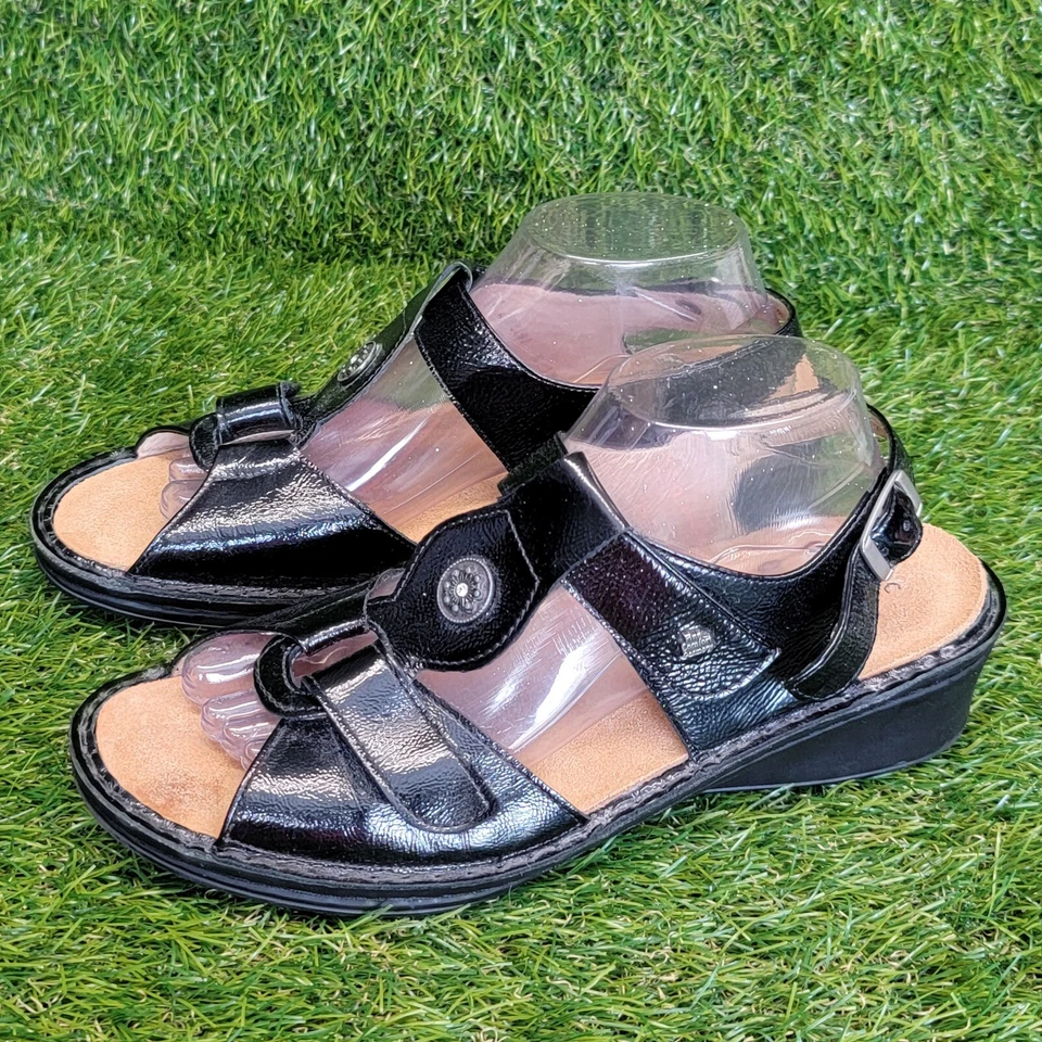 Finn 舒适漆皮水钻凉鞋露跟女式 C 8 码 — 第 2/4 张图片