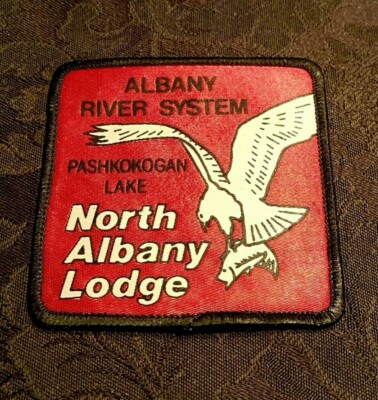 North Albany River System Pashkokogan Lake Lodge Patch Applique Crest Badge