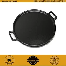 Pizza Pan Cast Iron Skillet Kitchen Cookware Frying Baking Cooking14 Black