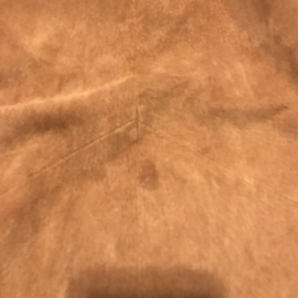 De Colección Marrón Gamuza Abrigo Falda Forrada Para Mujer Talla 5/6 Súper Suave Linda Borla B20 Foto 2 de 4