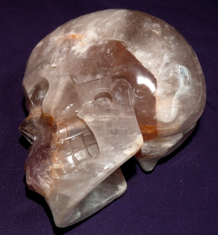 Naturgetreuer Edelstein-Schädel, Skull, Amethyst, 1338,2g 120x99x84mm Heilstein - Bild 4 von 4