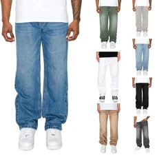 Victorious Men's Essential Loose Fit Baggy Wide Denim Jeans Pants  DL999EY