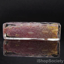 4" Crosshatch Square Tobacco Smoking Pipe Thick Collectible Glass Pipes - P726D