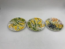 Transpac Ceramic 7in Spring Floral Appetizer Plate Set AA01B61006