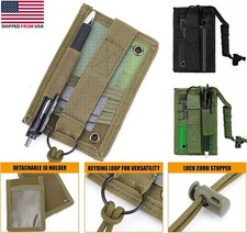 Adjustable Tactical ID Card Holder Hook  Loop Patch Badge Holder w/Neck Lanyard