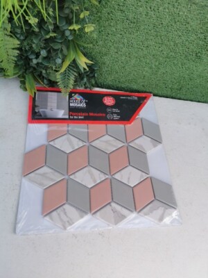 3 Blätter Mosaikfliese Ultimate Grau und Stein Marmoroptik Küche Wand & Boden  