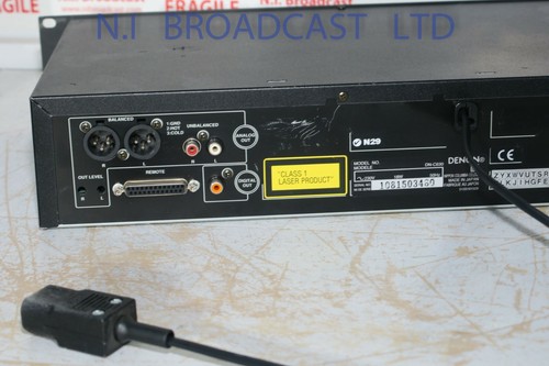 Dencon dn-c630 broadcast CD player with XLR outputs Balanced analog audio xLR o - Picture 7 of 7