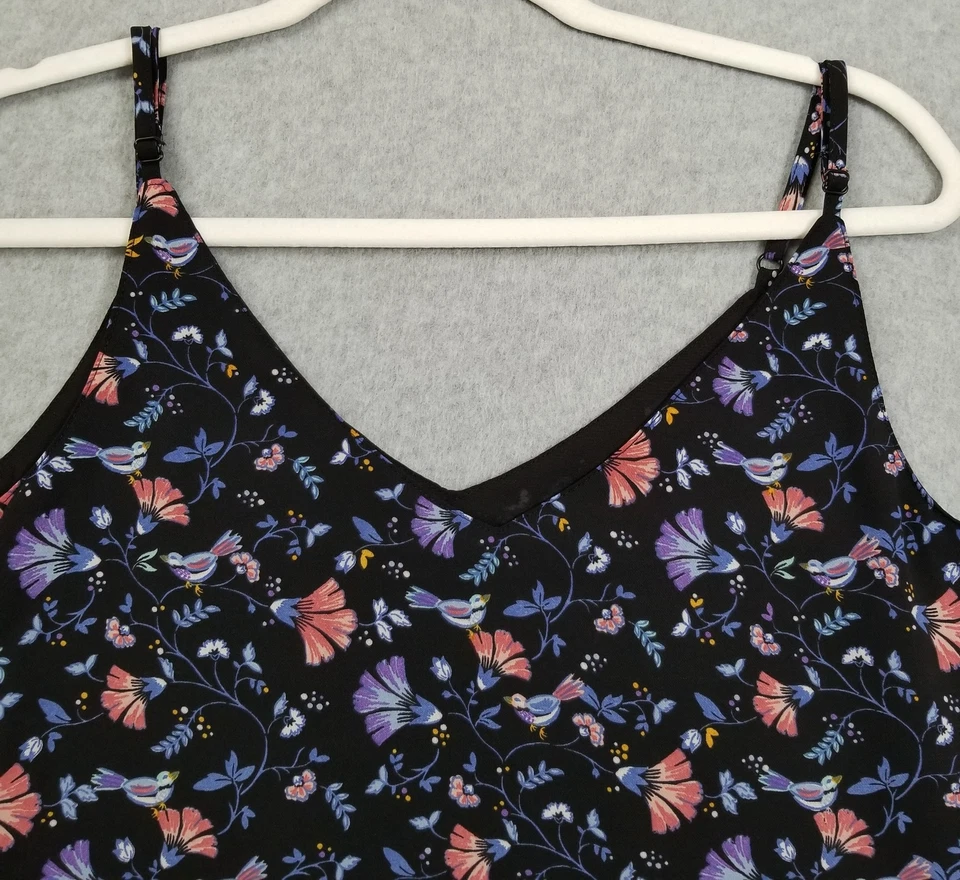 Camiseta sin mangas de algodón con cami para mujer mediana M floral sin mangas primavera verano cuello en V Foto 3 de 4