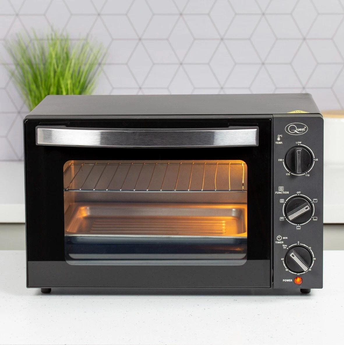 Quest 20L Rotisserie Mini Oven / Cooking Accessories Included / 4 
