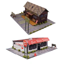 1:87 Scale Diner & Bait Shop Photo Real Scale Building Kit / Trains Accessories