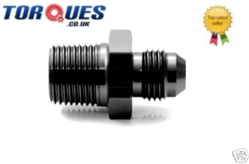 TORQUES AN -6 (AN6 AN 06) to 3/8" NPT Straight Adapter - Black