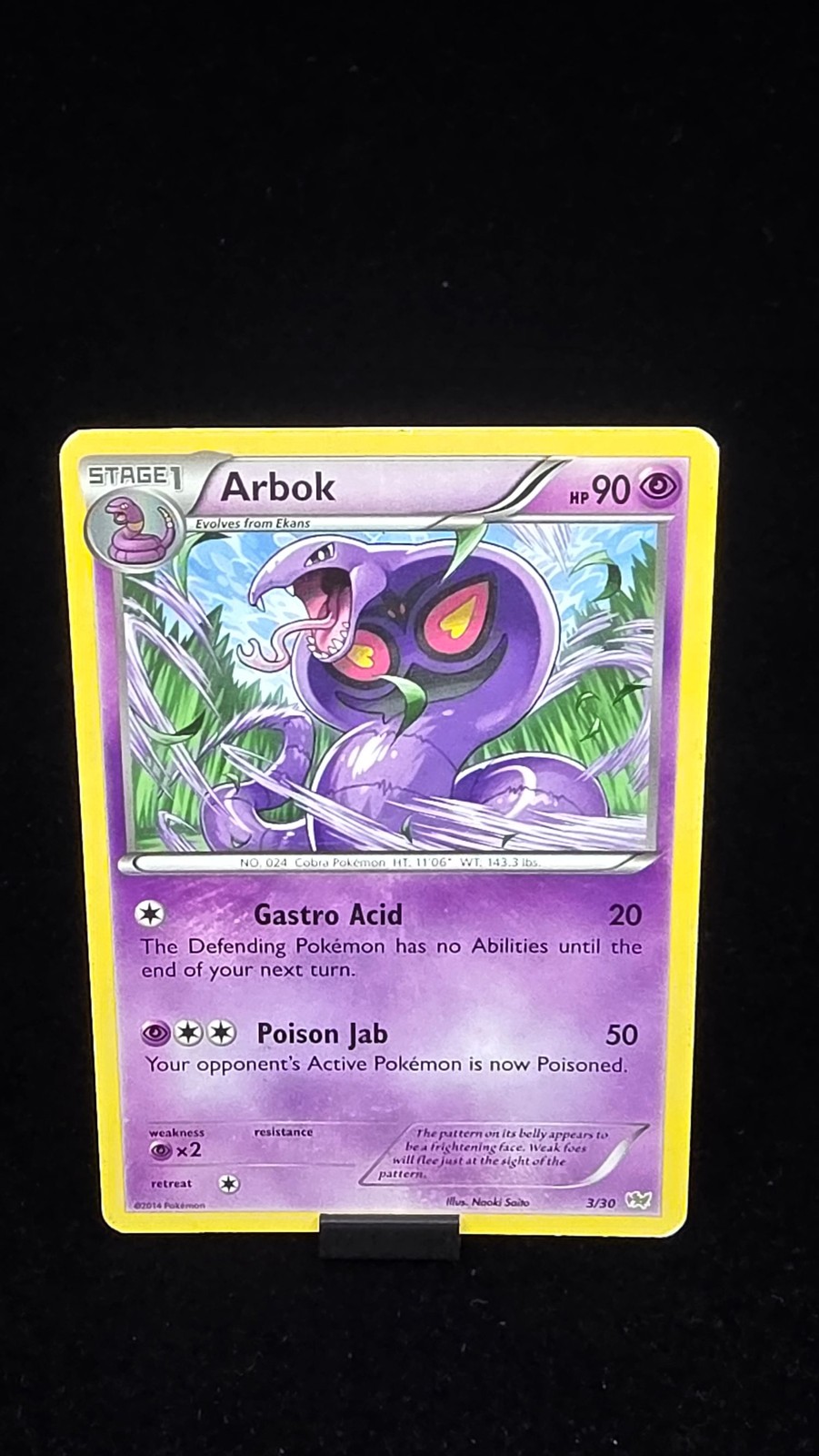 Arbok HP 3/30 Common XY Trainer Kit: Sylveon & Noivern