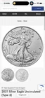 2021 US American Eagle Walking Liberty Uncirculated 1 Oz. Silver Dollar Coin