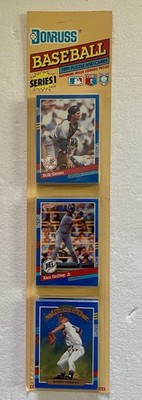 1991 Donruss KEN GRIFFEY, JR showing Baseball Blister Rack Pack - 75 cards