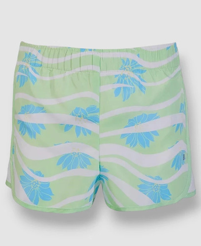 ID Ideology Girls Size L Active Shorts Wavy Floral Lime - Picture 8 of 8