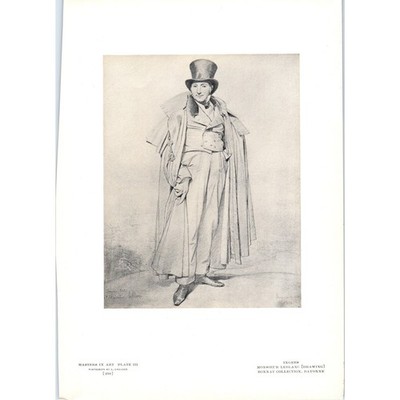 Monsieur Leblanc Drawing - Ingres c1905 Art Print D14