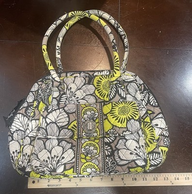 Vera Bradley Quilted Mandy Shoulderbag Black Yellow