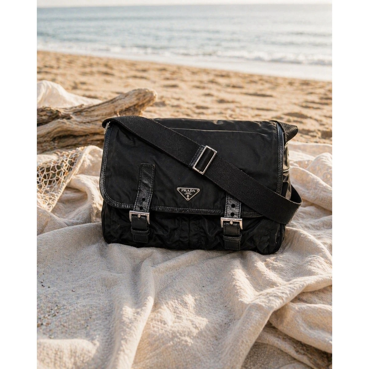 PRADA Tessuto Shoulder Bag Black Bags & Handbags for Women for