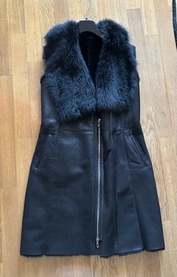 Lammfell Weste Damen Gr 40, Schwarz