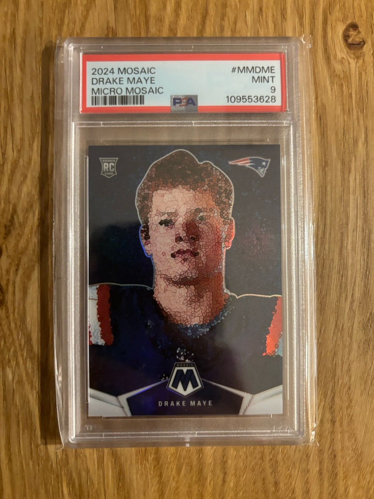 2024 Panini Mosaic Drake Maye Micro Mosaic RC PSA 9