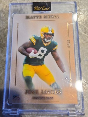 Josh Jacobs 8/10 Wild Card 2026 Matte Metal Green Bay Packers #MM250wha1-JJ
