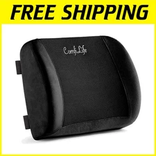 Contoured Memory Foam Lumbar Pillow for Back Pain Relief