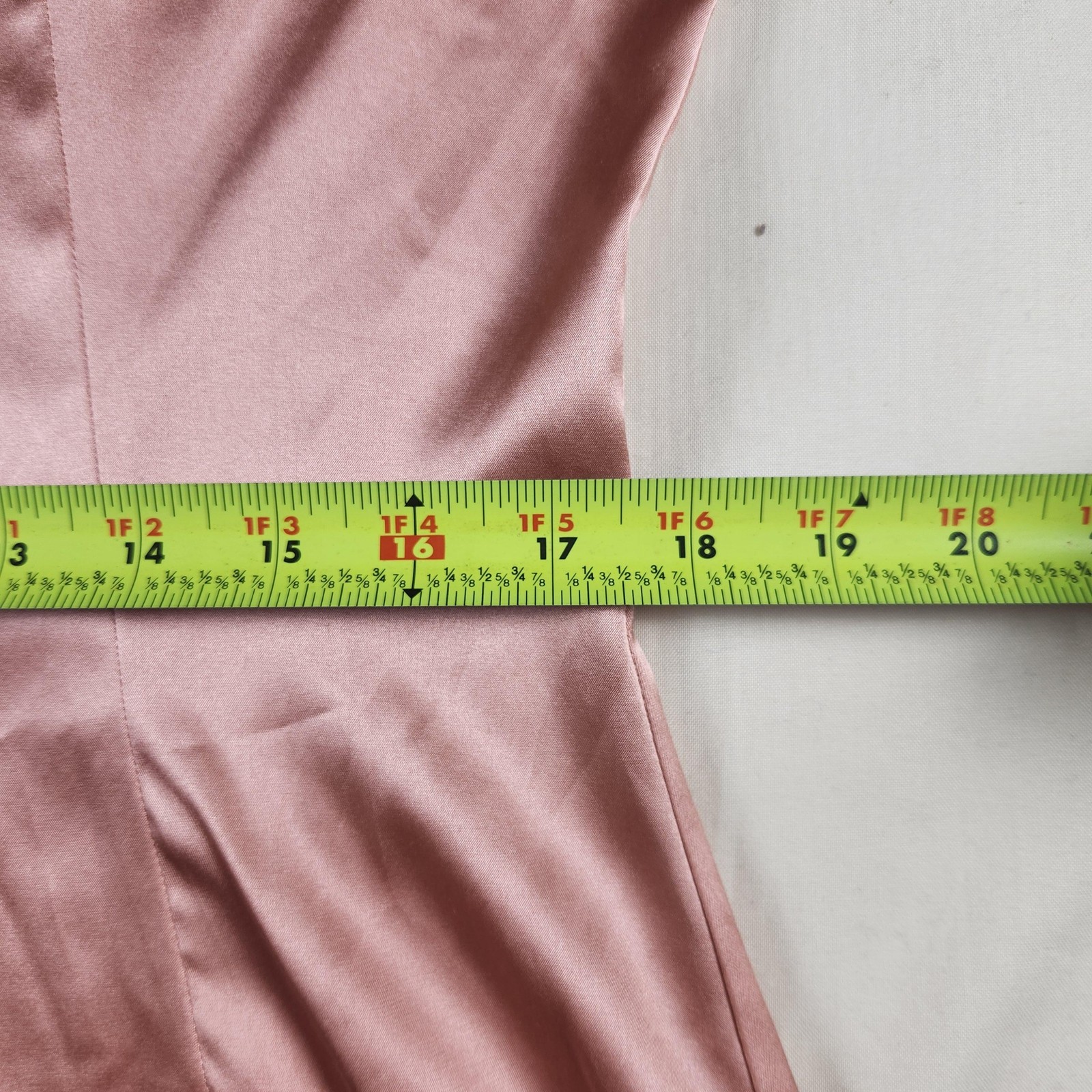 Finity Studio Blouse Womens 12 Pink Silk Stretch Satin Button Front Long Sleeve