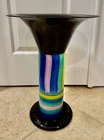 Vintage Pino Signoretto Handblown Glass Art Large 19" Vase, Signed - KS
