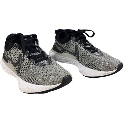 Nike Women's React Infinity Flyknit 3 , Black/DK Smoke Grey-Grey Fog Size 10