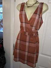 Ladies clothes miss Selfridge check Dress Size 12 holiday bnwt