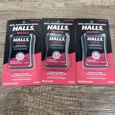 HALLS Minis Watermelon Sugar Free Cough Drops 3 pack
