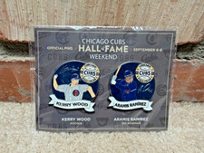 Chicago Cubs Kerry Wood Aramis Ramirez Hall Of Fame Weekend Pins -- SGA 9-8-24
