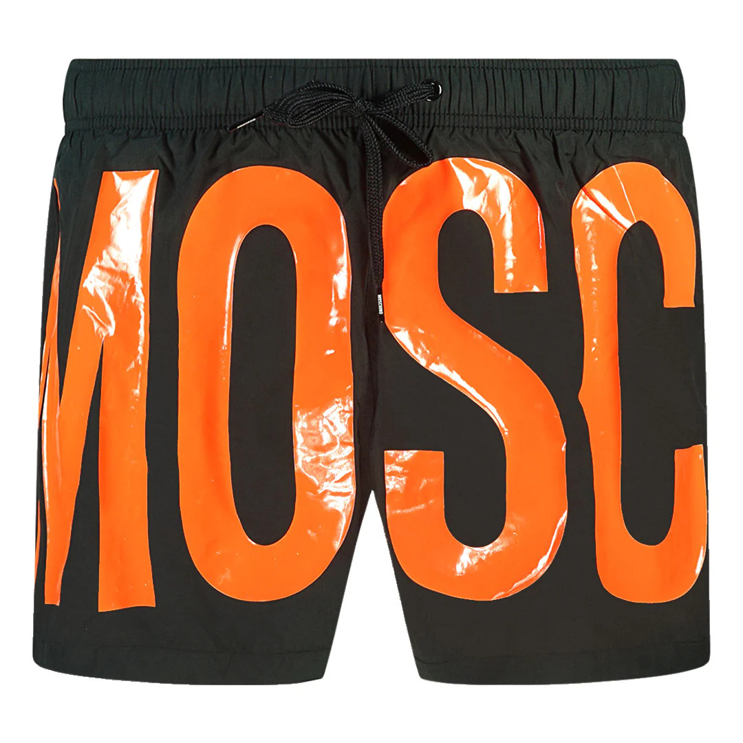 Moschino Large Orange Logo Black Swim Shorts 19590₽