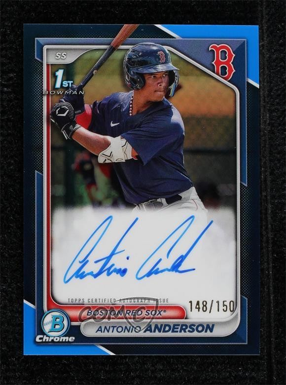 2024 Bowman Chrome Blue Refractor 148/150 Antonio Anderson #CPA-AAN Auto