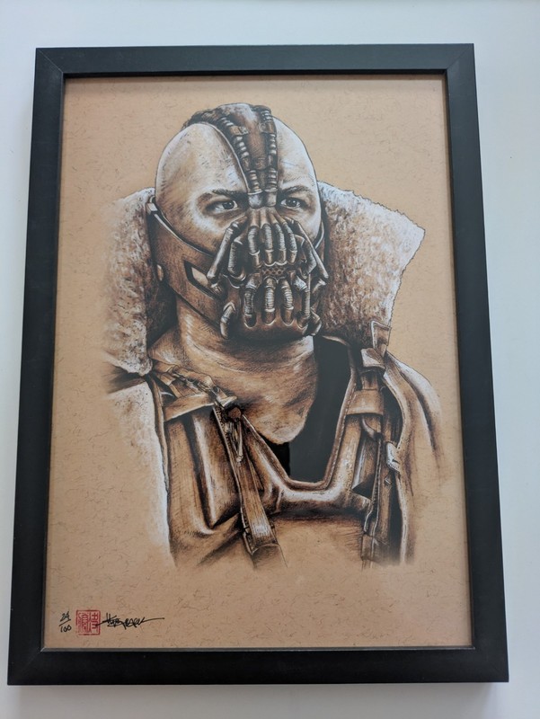 Bane Framed Signed Art Print By Thang Nguyen With COA The Dark Knight Rises