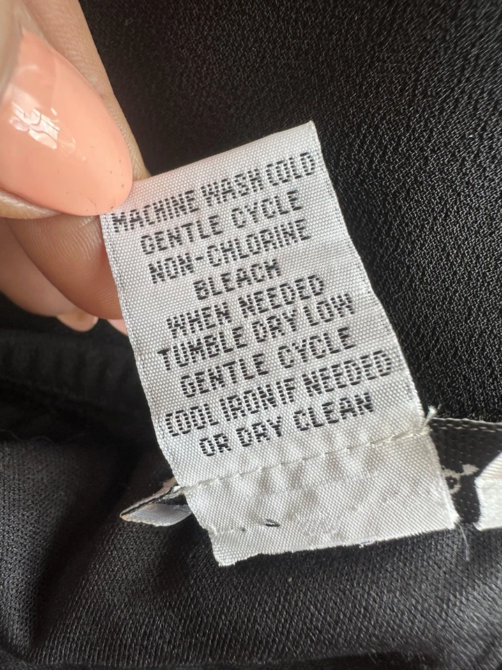 Винтажная черная шифоновая миди-юбка русалки JBS размер 12 - Изображение 4 из 4