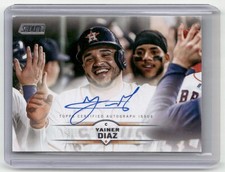 2025 Stadium Club Base Autographs Yainer Diaz Auto Houston Astros