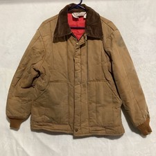 VTG Walls Blizzard Pruf Jacket Canvas Chore Coat USA Made Sz L Quilted Grunge