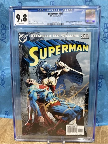 Superman #210 CGC 9.8 Jim Lee Dc Comics Graded New Slab Wonder Woman