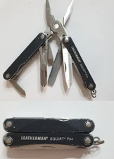 🔥 Leatherman Squirt PS4 Black Rare Retired Used Multi Tool Keychain Collectable