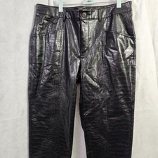 A New Day Women's Relaxed High Rise Ankle Faux-Croc Leather Pants 14 NWT