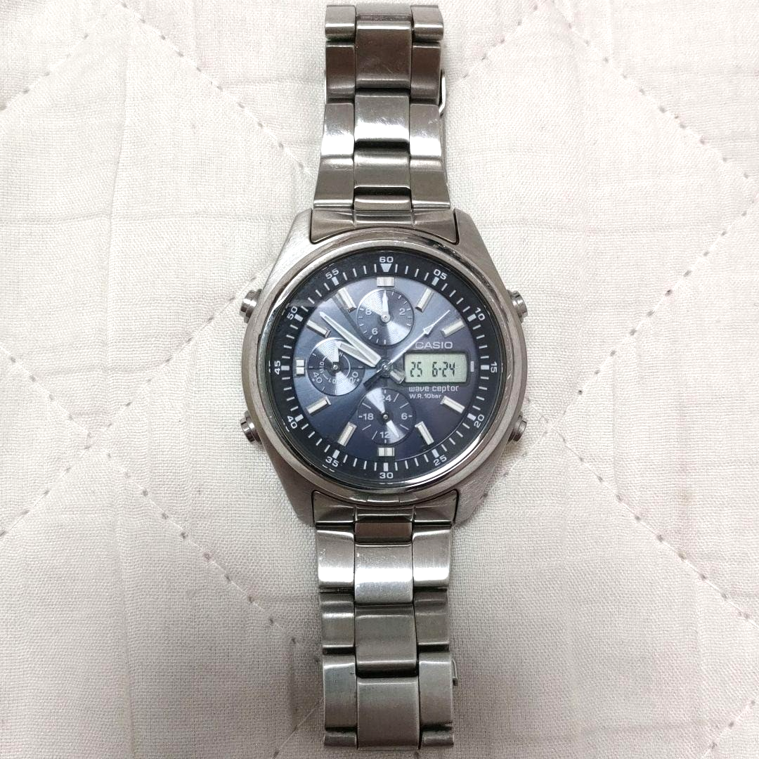 CASIO ウェーブセプター WVQ-500DJ 電波ソーラー CASIO WVQ-500DJ Wave Ceptor Solar Radio Anadigi Chronograph