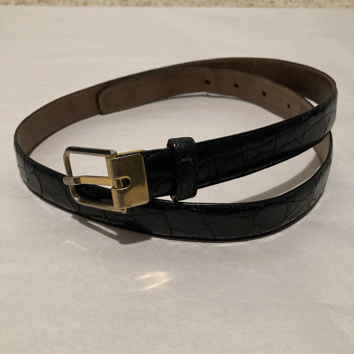 Saks Fifth Avenue Extra Wide Black Leather Waist Belt with Buckle, Sz L Saks Fifth Avenue Black Belts for Women for sale | eBay main image 2