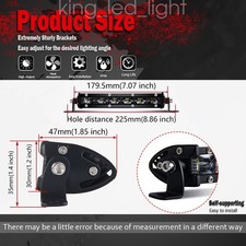 8 14 22 32 42 52 Led Light Bar Spot Flood Combo Fog Driving Truck Offroad Suv